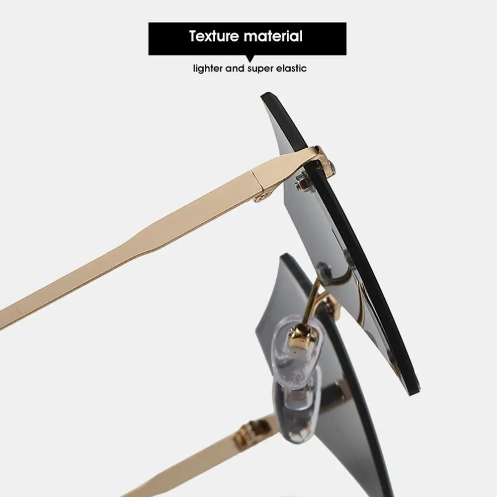 نظارات الهالوين للحفلات الراقصة بدون إطار نظارات شمسية على شكل مثلث للنساء بظلال ريترو على شكل ألماس