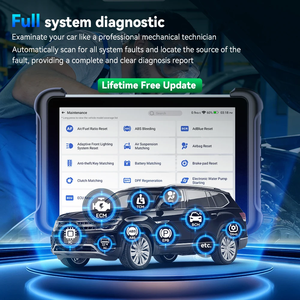 MUCAR 892BT Pro Free Update OBD2 Scanner J2534 CAN FD/DoIP All System Diagnosis Bi-directional Scan Tool Topology Map 35 Reset view 3