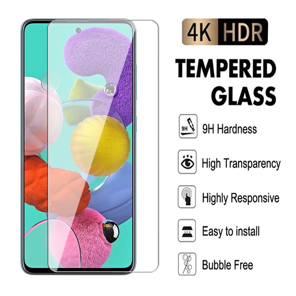 Full Cover Tempered Glass For Samsung Galaxy A01 A11 A21 A31 A41 A51 A71 Screen Protective Note 10 S10 S10e Lite A21S galss Film