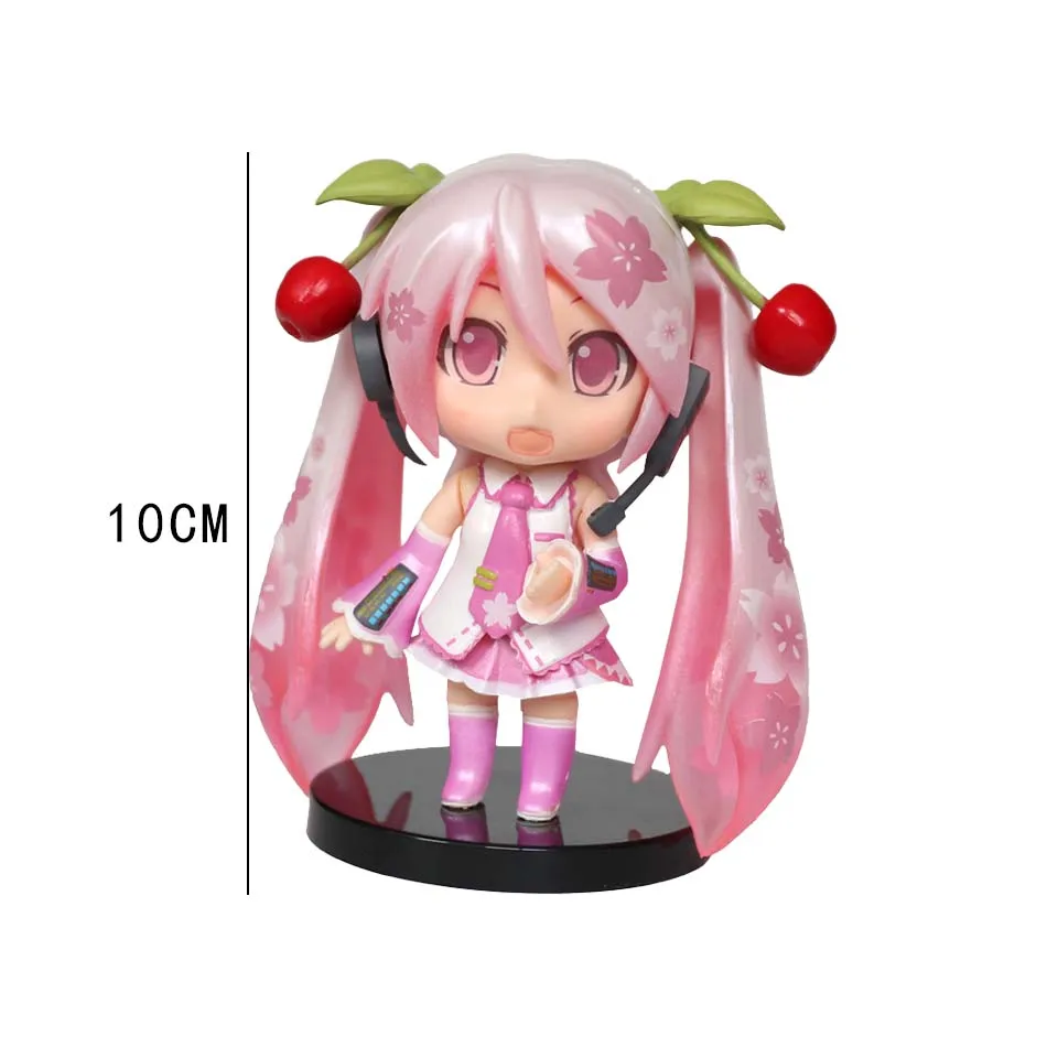 Hatsune Miku Kawaii Pink & Green Anime Figure Mini Desk Ornament Character Home Decor Ideal Birthday Gift for Kids & Adults