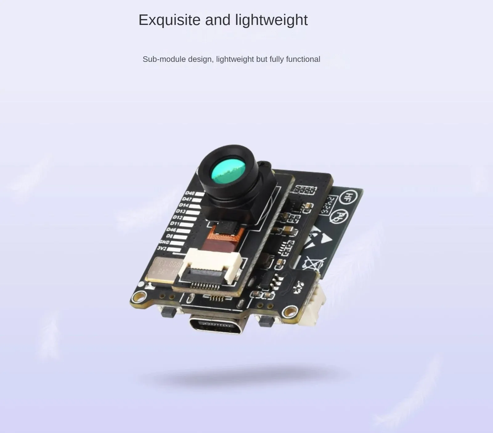 NCZOBOE ESP32-S3 IR Thermal Imaging Camera Module, Type-C Port, 80×62 Pixels, Options for 45° / 90° Field of View