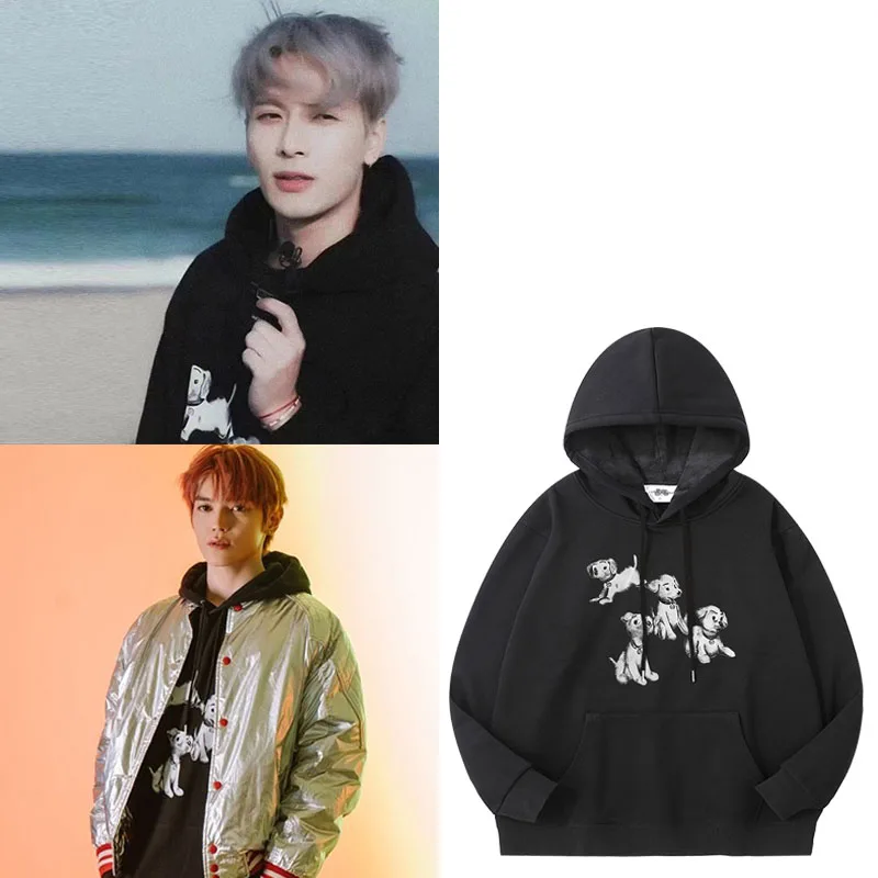 

Толстовка унисекс с флисовой подкладкой Wang Jiawei NCT127 Taehoon, свободный крой, на весну-осень-зиму, повседневная уличная одежда