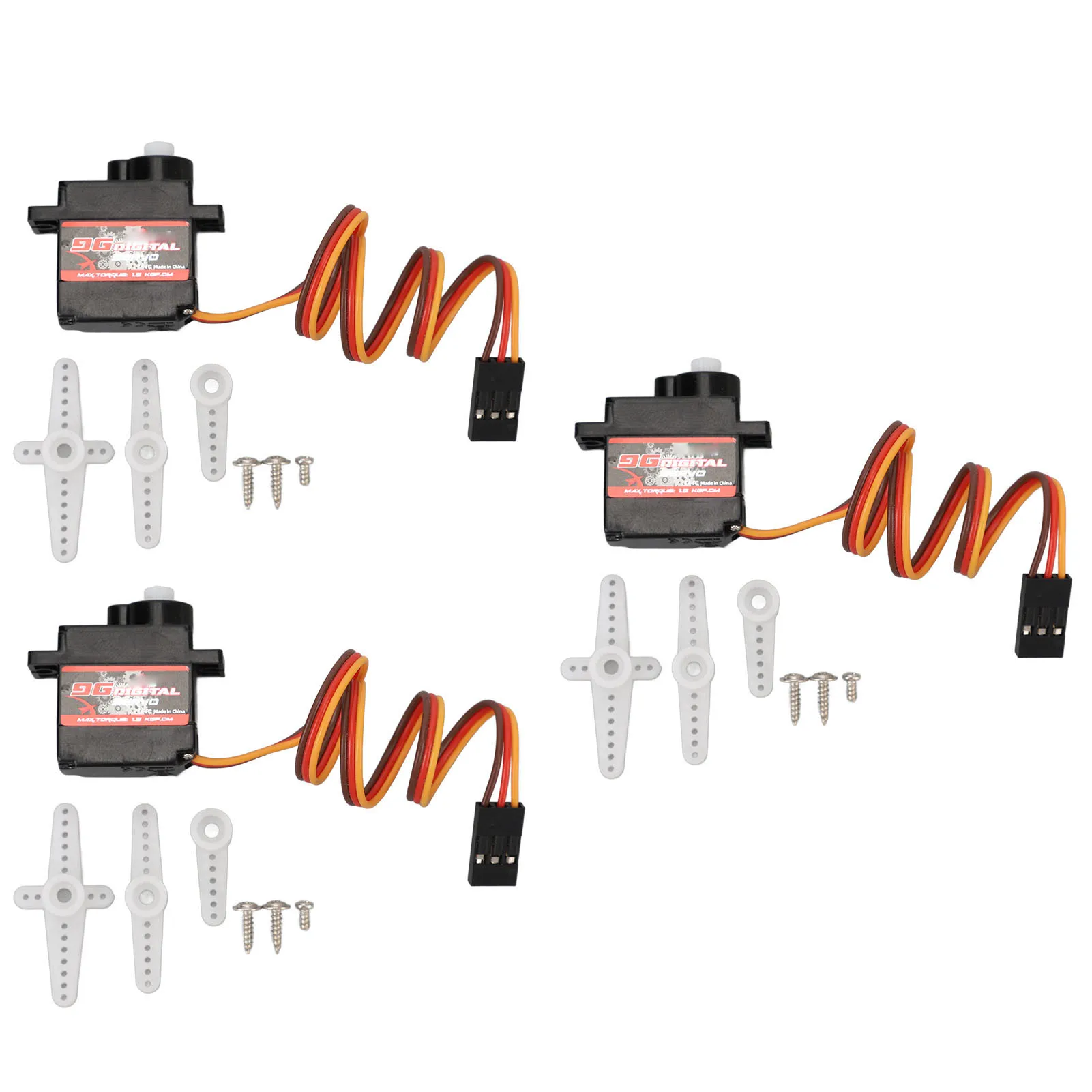 3 Stuks Rc Servo Lichtgewicht Hoge Torsie Snelle Respons Rc Auto Servo Voor Vaste Vleugel Rc Vliegtuig Rc Robot Dc 4.8 Tot 6V