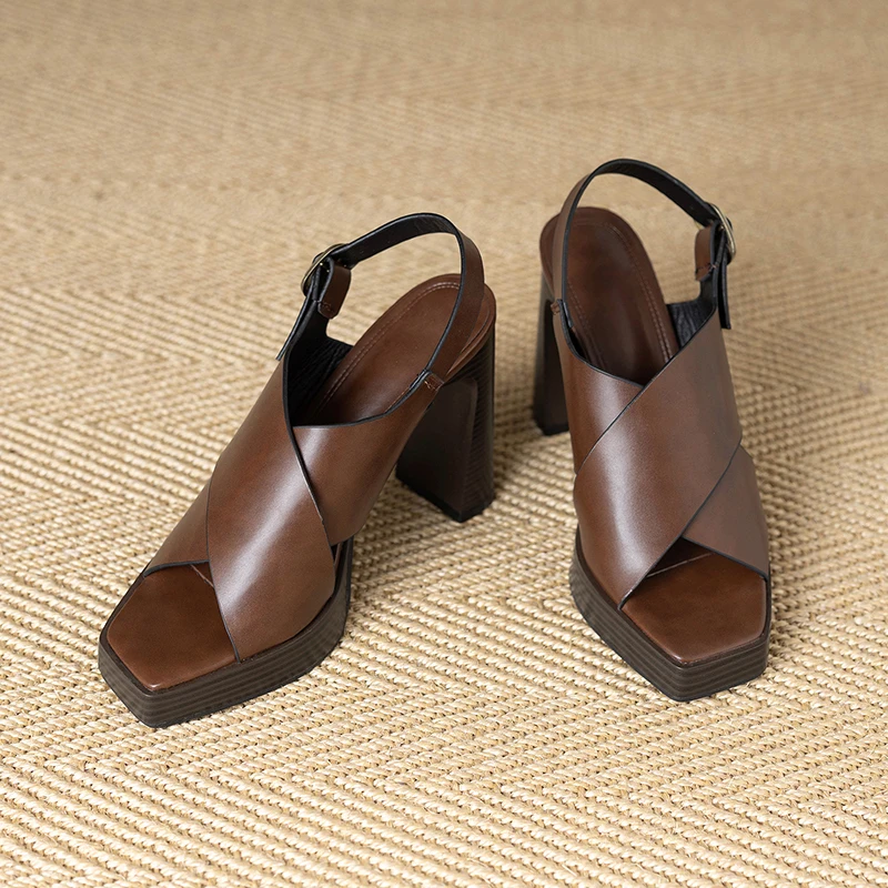 High-heeled Fish-mouth Shoes Women's Small Height-raising Sandals 2026 Spring and Summer New Versatile Foreign Style