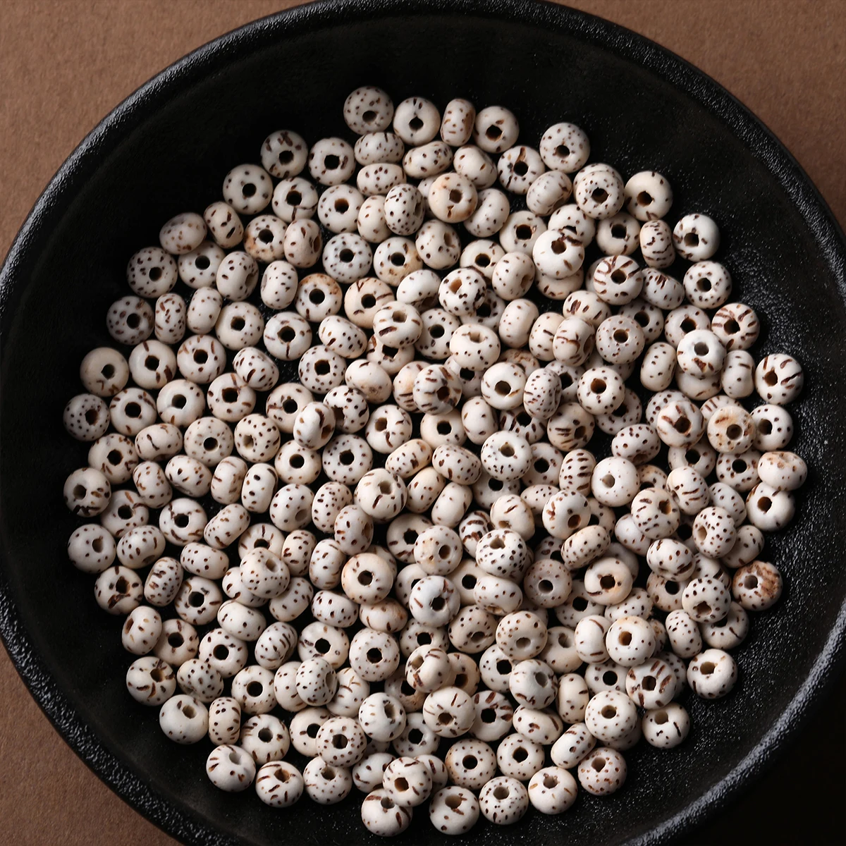 50 Pcs/Lot Natural Abacus Shape White Star Moon Lotus Bodhi Bead for DIY Jewelry Making Spacer Bead Bracelet Necklace Accessory