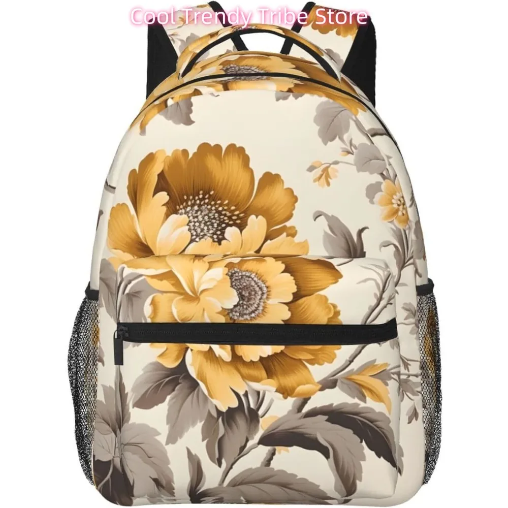 

laptop bag back to school Cartoon Flower Print Lightweight Laptop Backpack Lightweight Multipurpose Travel Casual Daypack Unisex
