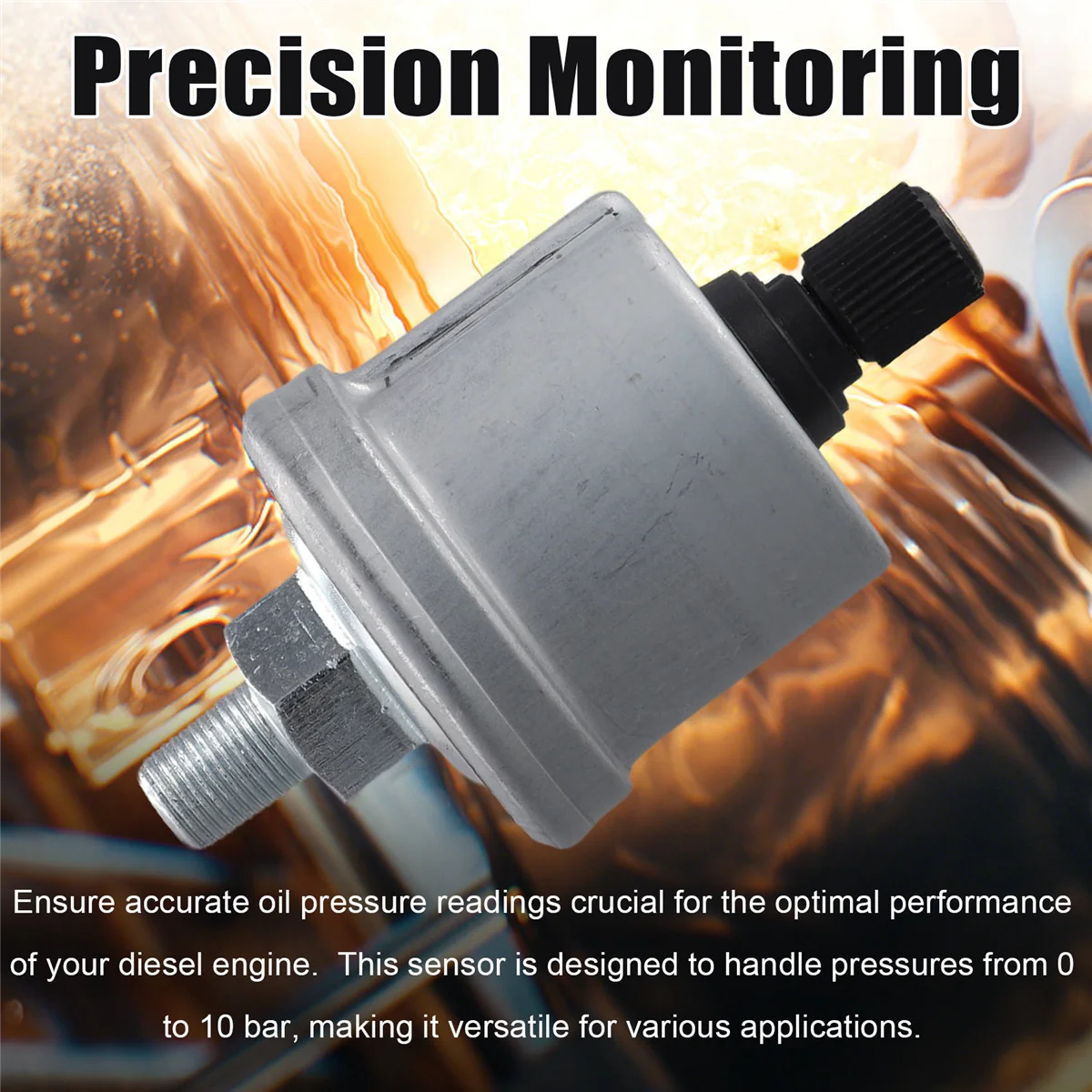 

A40I часть двигателя 0-10 бар NPT1/8 датчик давления масла для генератора автомобиля лодки манометр датчик давления масла