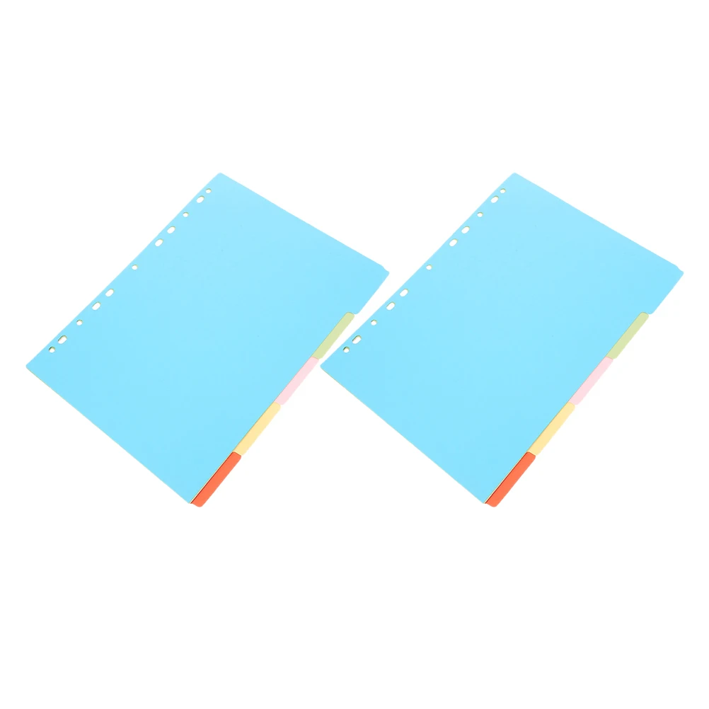 مجموعتان من فواصل علامات التبويب بمؤشر A5، إدراجات ملونة قابلة للفصل للمستندات المنظمة، ورق تصنيف سريع الوصول #5