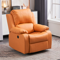 Space Sofa Cabin First-class Single Rocking Sofa Chair Massage Can Lie Lazy Leather Art Home Lunch Break Electric Recliner
