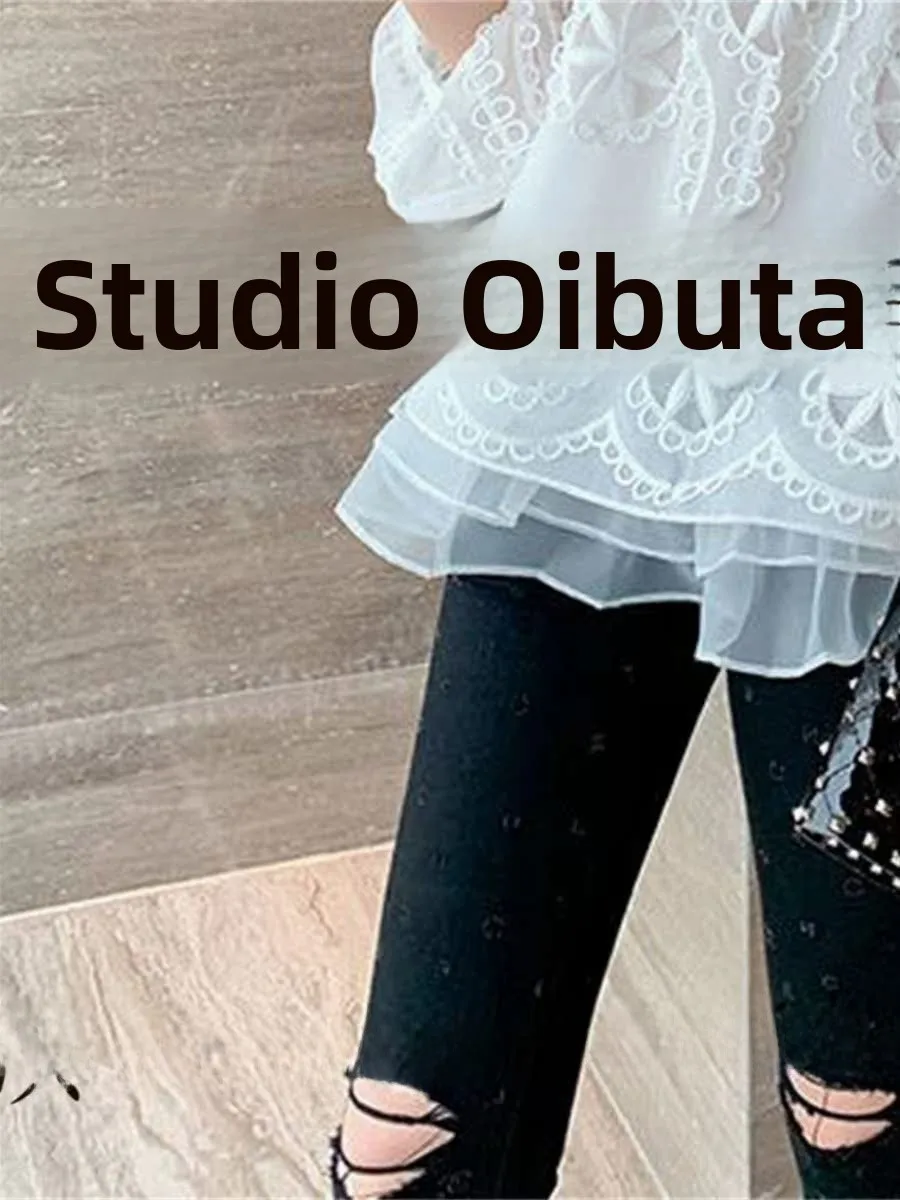 

Fall Winter New Sle Small Size Wide Leg Jeans Women's High Street American Retro Straight Cut Trousers Faionable plus Size