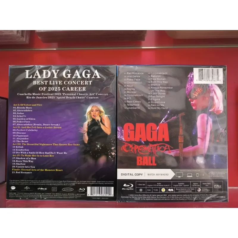 Reddy Gaga Concert Blu-ray BD High Definition Music Video Disc Collection
