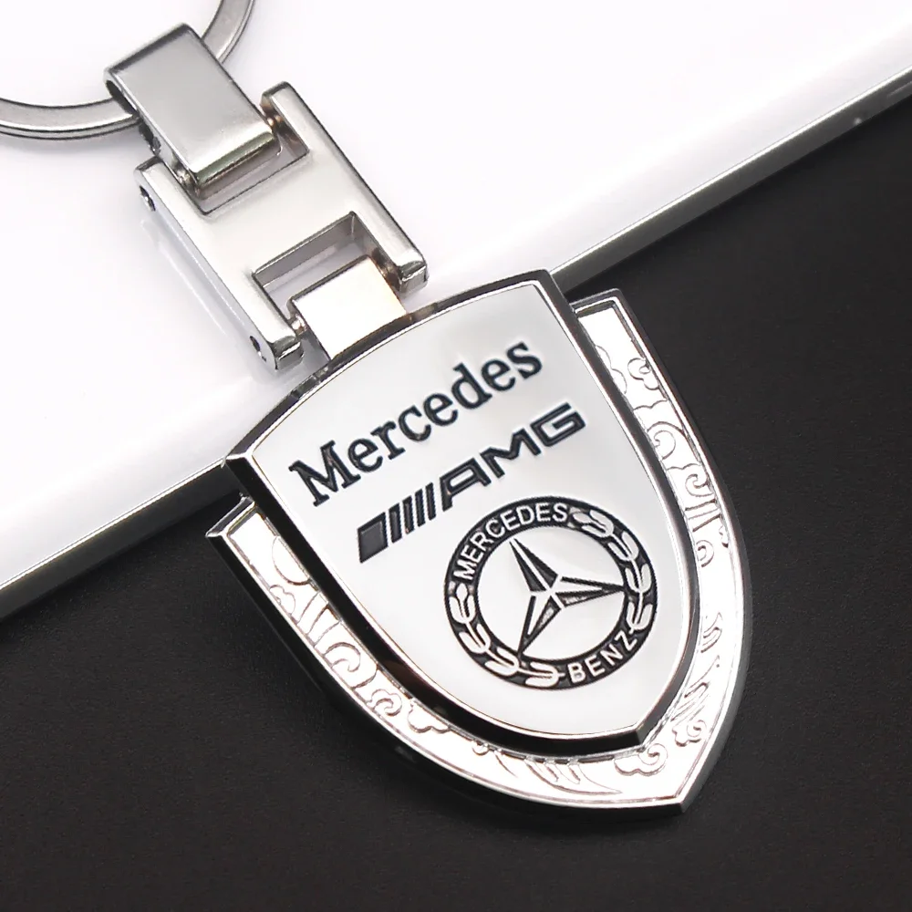 3D Metal Car Styling Keychain For Mercedes Benz AMG A B C E R G S Class GLK CLA GLB GLC GLA Auto Key Chain Rings Fob Accessories