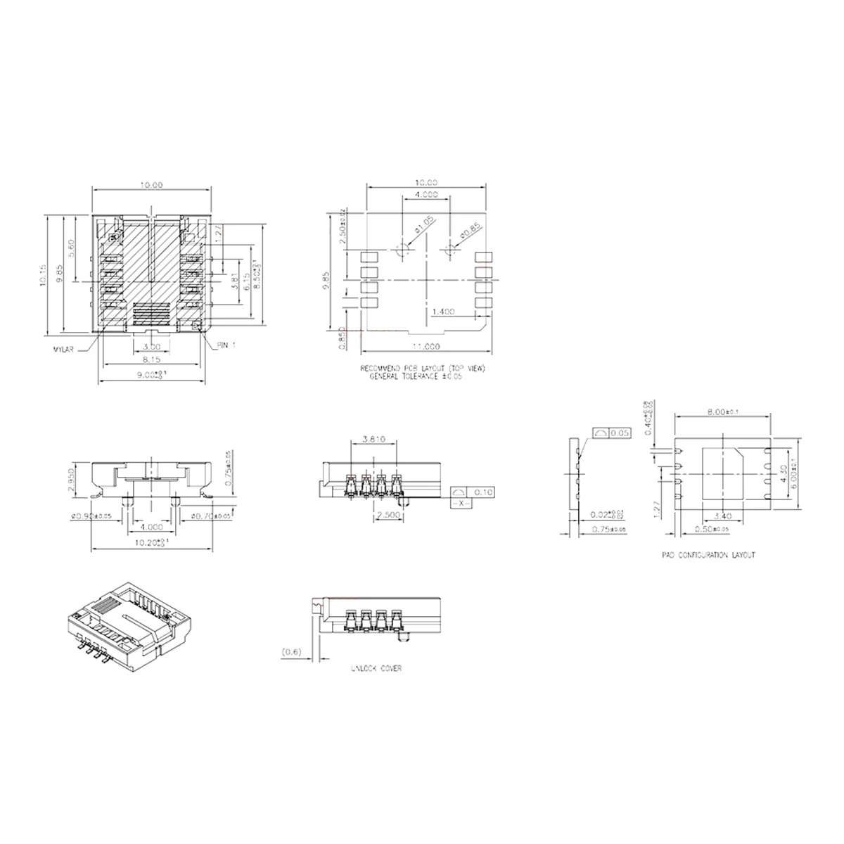 ABNP QFN8 /WSON8/MLF8/MLP8/DFN8 a DIP8 enchufe/adaptador dos en uno para Chips de 6x5MM y 8x6MM enchufe de Flash SMT BIOS