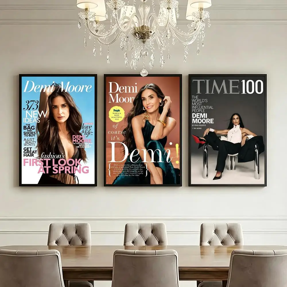 actress Demi Moore Poster HD Poster High End Luxury Home Decoration Suitable for Living Room Bedroom Corridor and Gift Giving