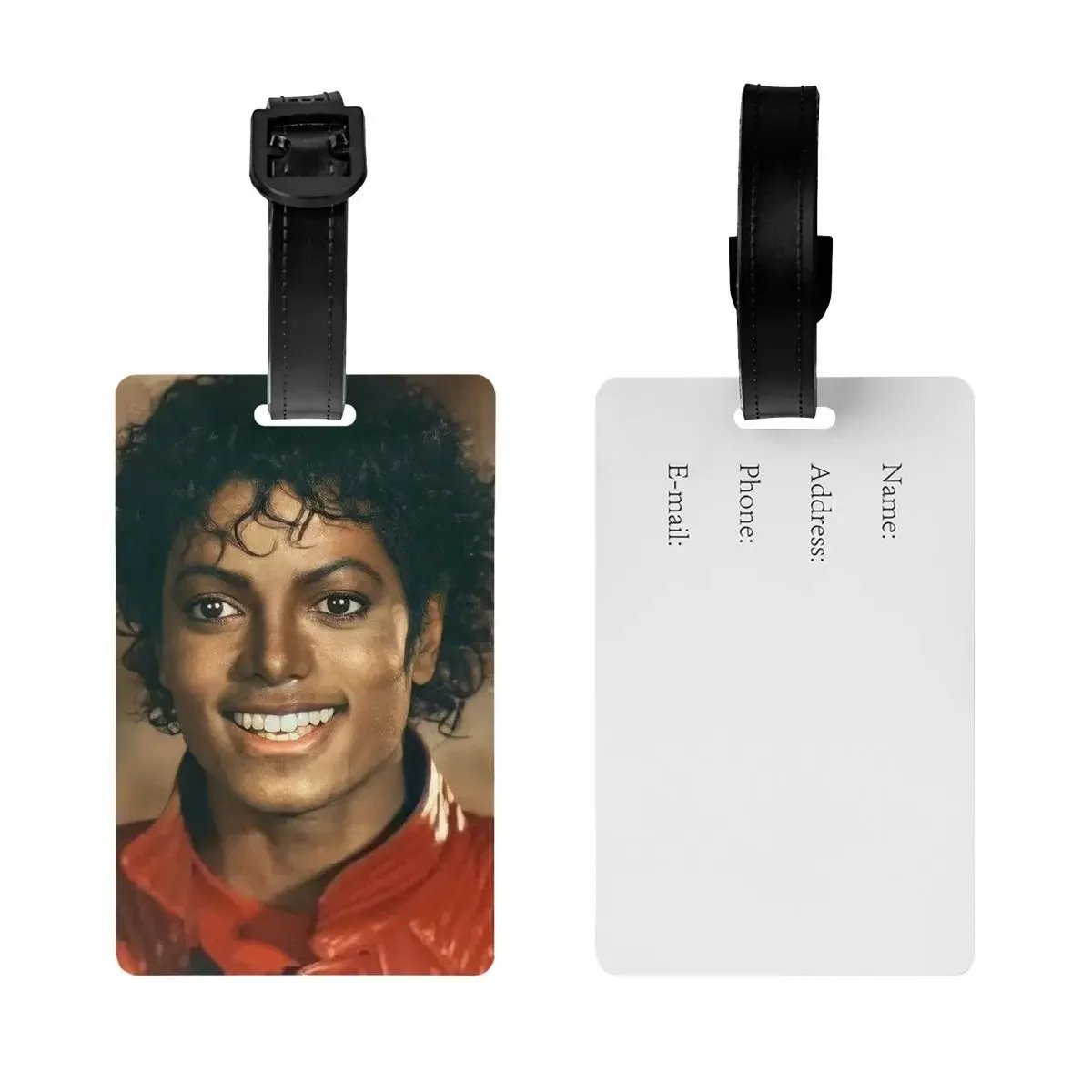 Michael Jackson Luggage Tags Suitcase Accessories Travel Cute Baggage Boarding Tag Label Holder ID Name Address