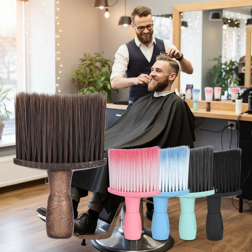 Pastel Colors Barber Neck Duster Brush Soft Bristle Hair Sweep for Salon Haircut Cleaning Tool After Cut Sweep