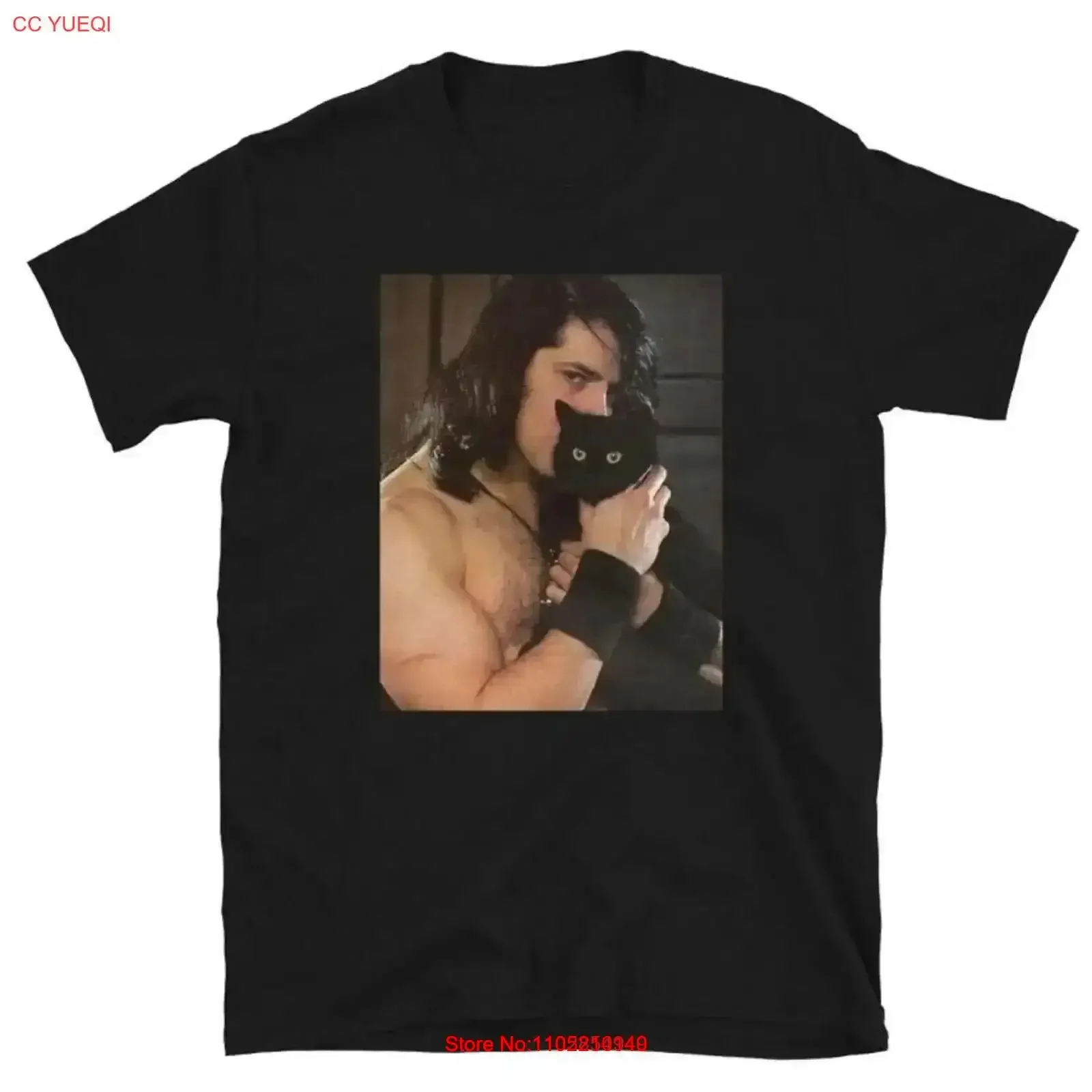 glenn danzig holding his cat vintage T Shirt Washed Casual Stretched Comfortable Versatile Top For Everyday Wear vintage