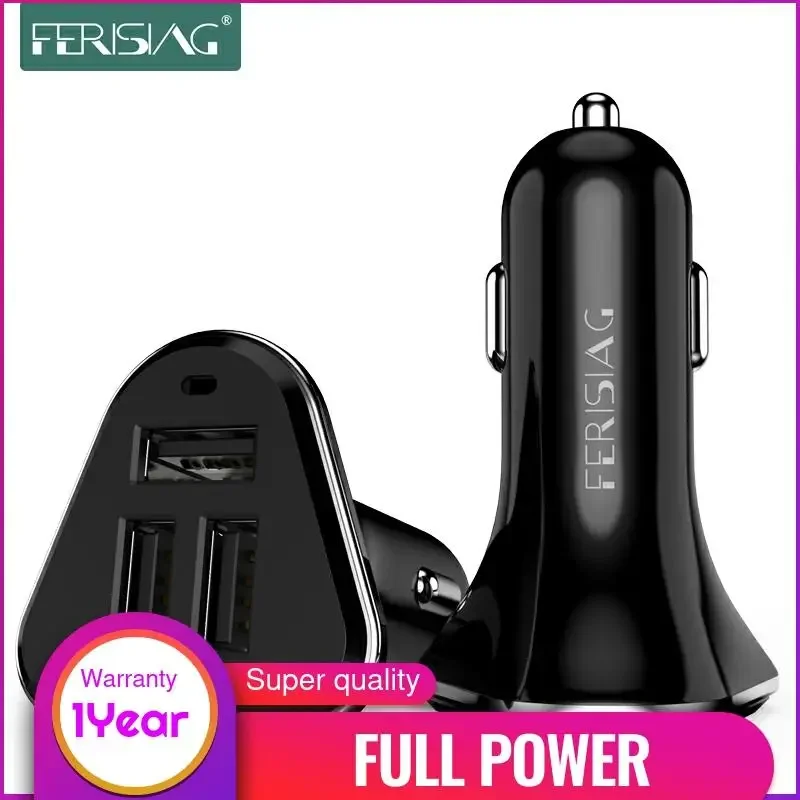 

Ferising USB Car Charger Universal Car-Charger 5.2A 3 Port Charger USB Adapter For Car Fast Charging for/Xiaomi/Huawei/LG Phones
