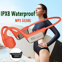 32GB Memory Bone Conduction Bluetooth Headphone IPX8 Swimming Earphone Wireless Stereo Music Headset Magnetic Charger