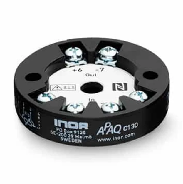 INOR APAQ C130RTD Head Mounted RTD Temperature Transmitter Module 2-Wire 4-20mA with NFC Configuration for Pt100 Pt1000
