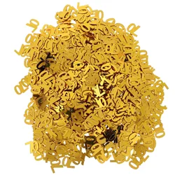 1200pcs 70 Sequins 70th Birthday Table Scatters Golden Seventy Years Old Decor Wedding Table