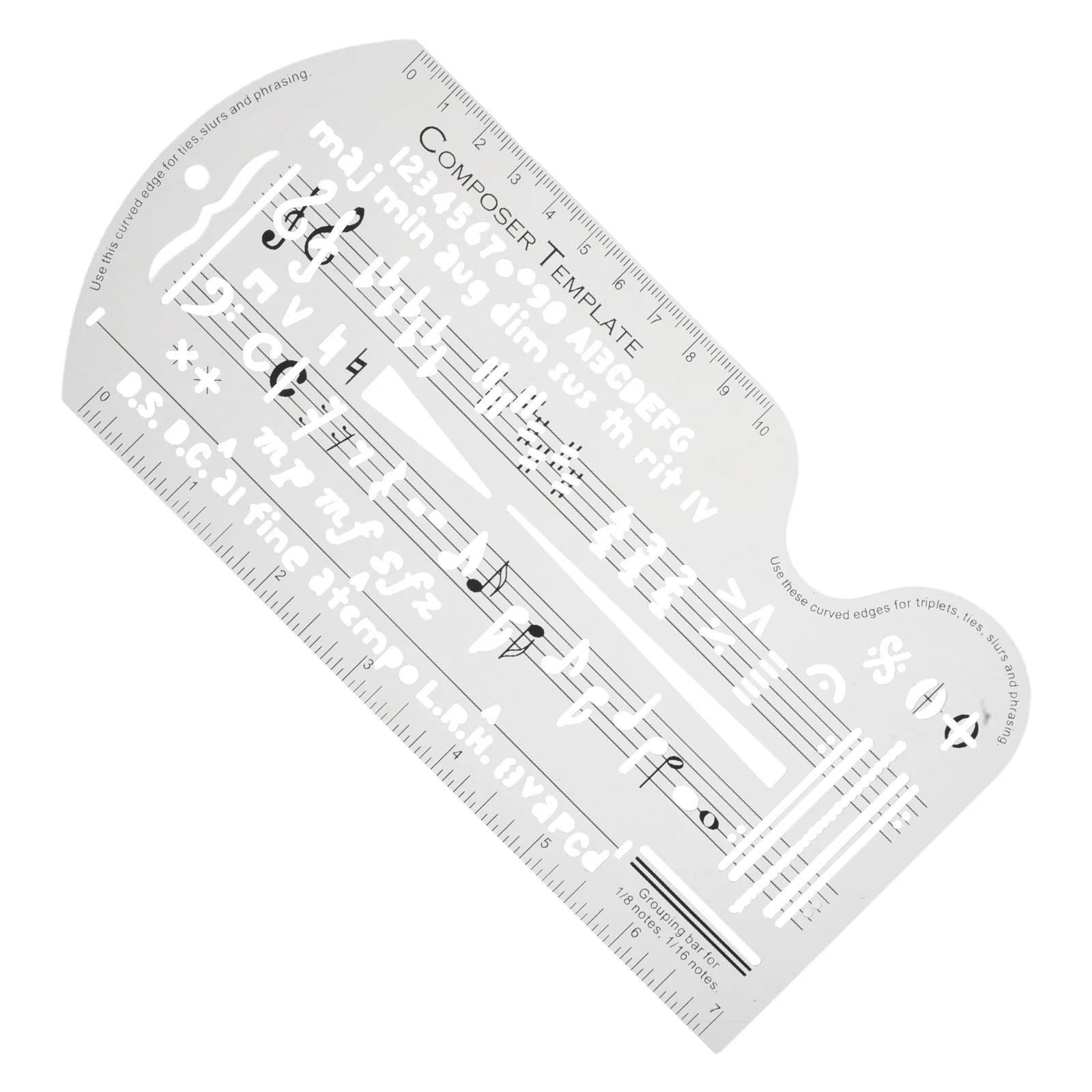 

Music Staff Notation Ruler Transparent Dual Scale Drawing Template For Sheet Music Composition Plastic Composing Tool
