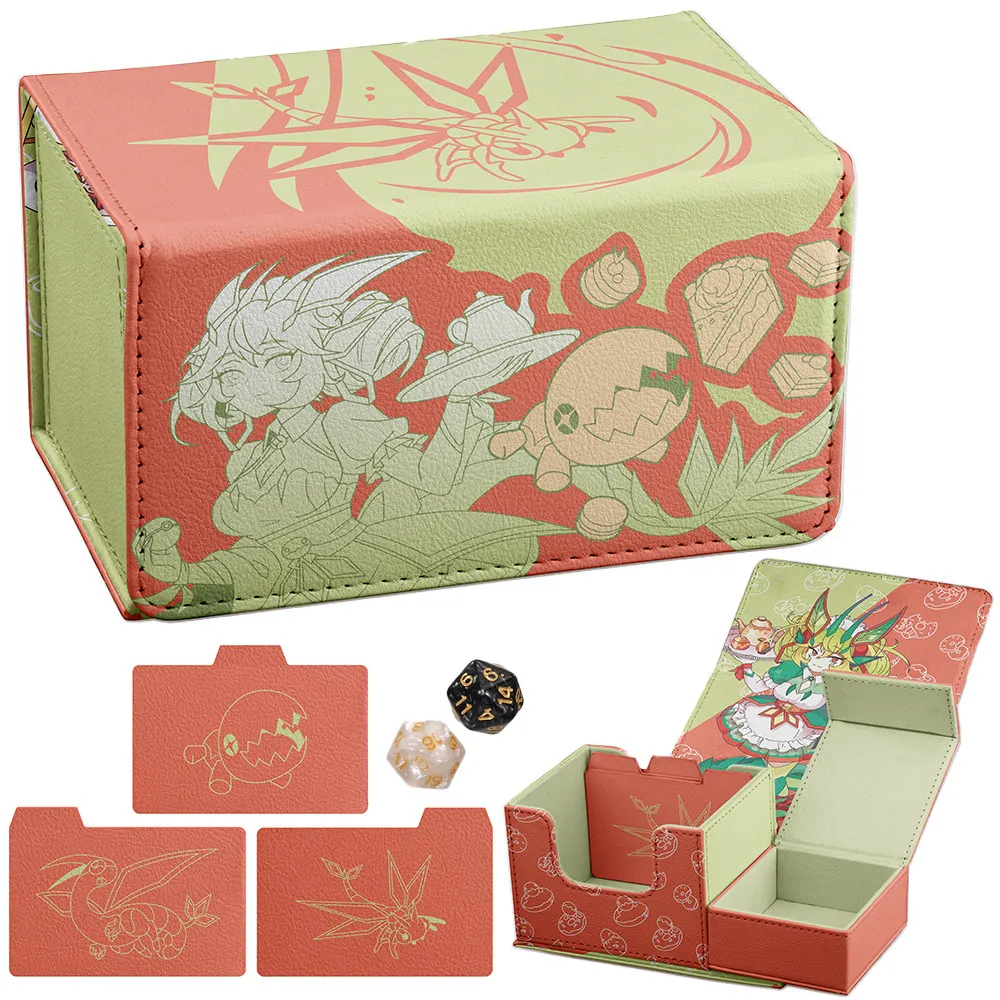 

Ю-Ги-О! Parlor Dragonmaid PTCG DTCG DIY кожаная коробка для карт большой емкости утолщенная коробка для хранения карт коллекции аниме