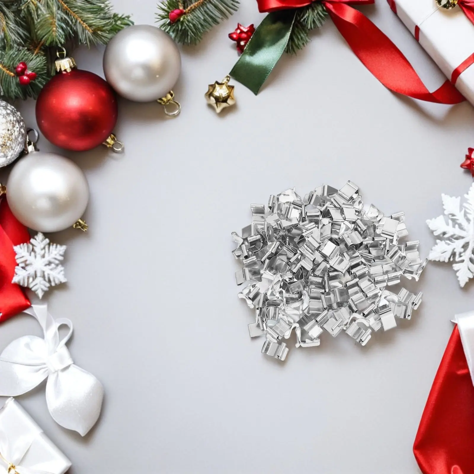 

100 шт. металлических зажимов для гирлянд на водосточные желоба, уличные крепления для освещения, для водосточных желобов, деревьев, заборов, устойчивые к погодным условиям, надежная и быстрая установка