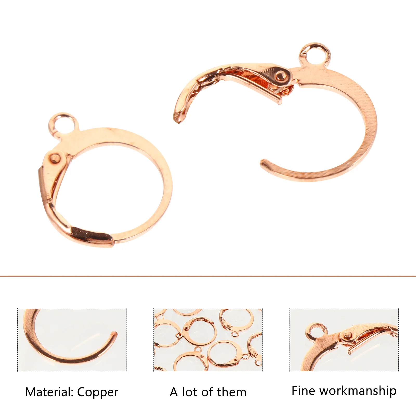 

80Pcs Earring Hook Earwire Lever Back Easy Open Close Comfortable DIY Jewelry Making Supplies Earring Hooks Ear Wire