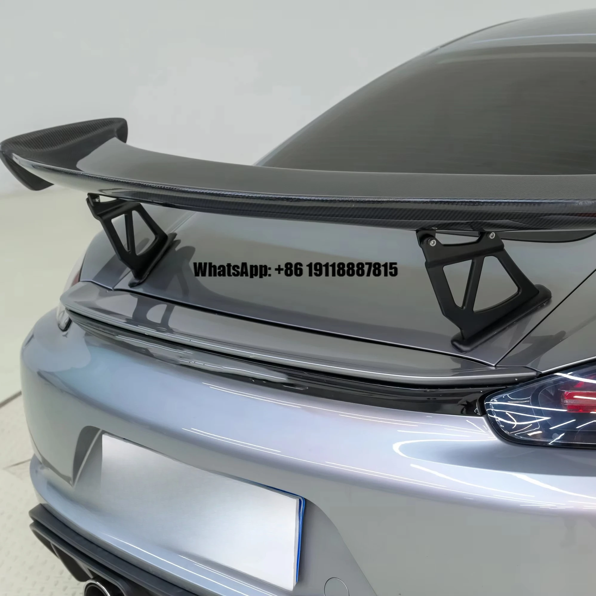 

KM Premium Performance for GT4 Style Carbon Fiber Rear Spoiler High Quality Body Parts for 981 Boxster/Cayman for GT4