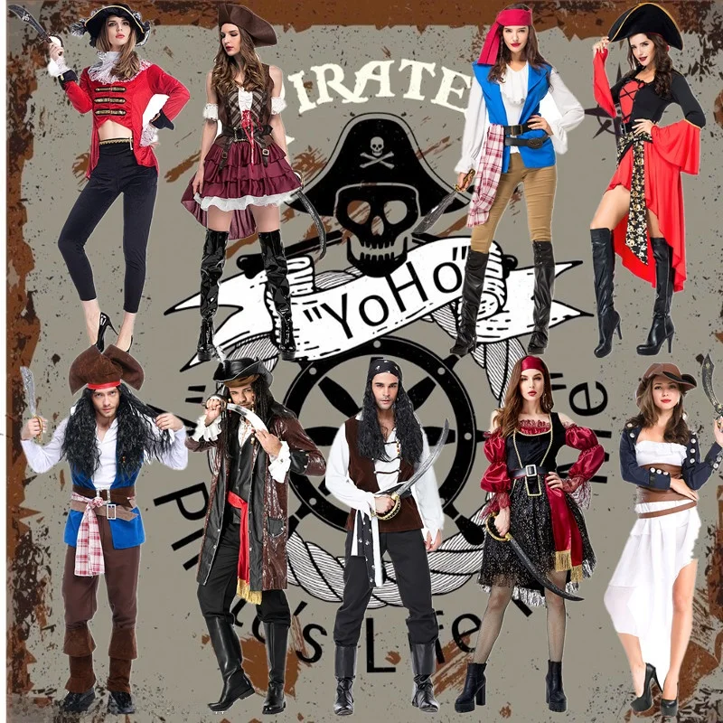 

loween Cosplay Somali Viking Skeleton Briti Pirate Ja Sparrow Stage Performance Costume Polyester Traditional Chinese ...
