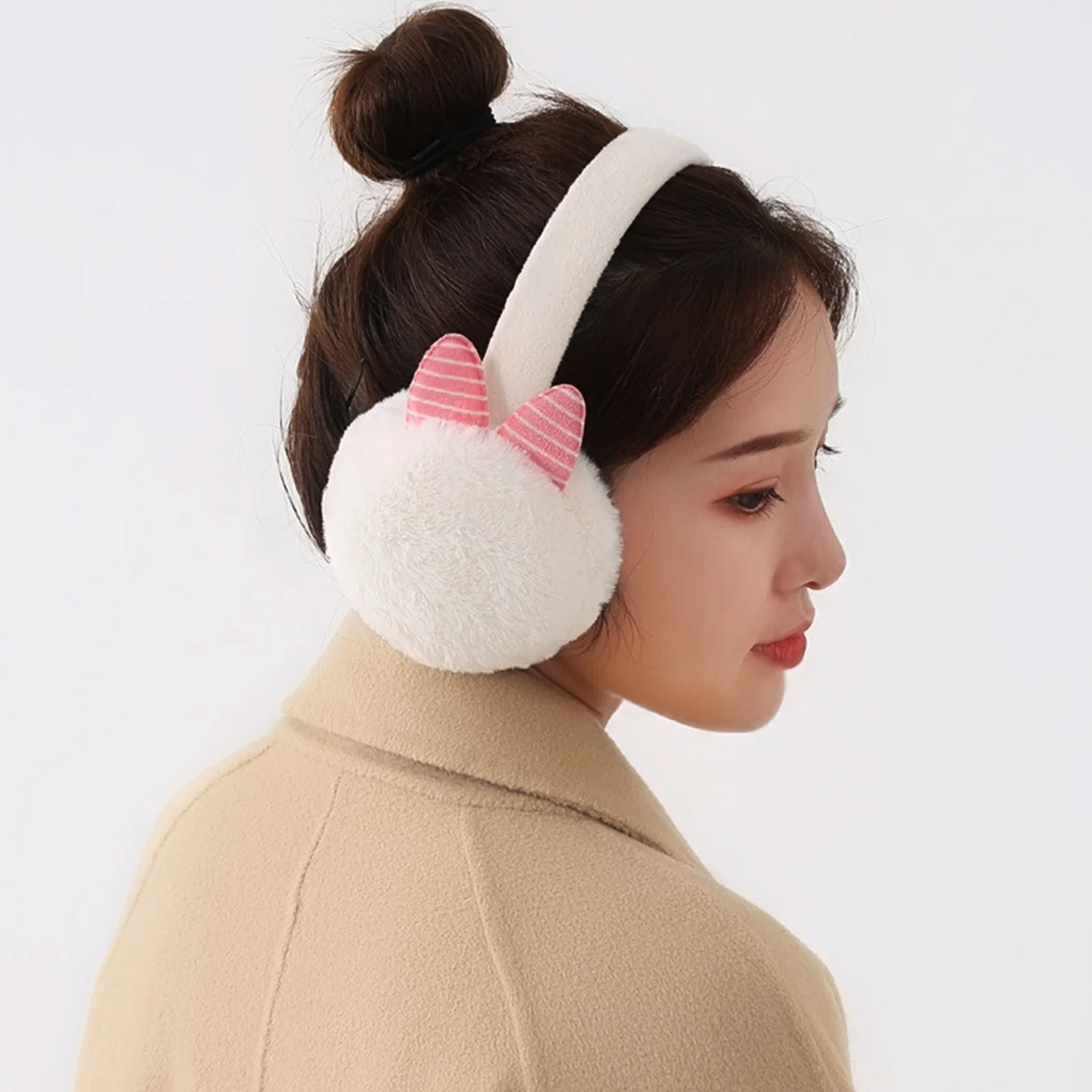 1 قطعة الأذن الشتوية دفئا رائعتين الكرتون غطاء للأذنين في الهواء الطلق يندبروف الغطاء الواقي لينة الدافئة الشتاء الملحقات