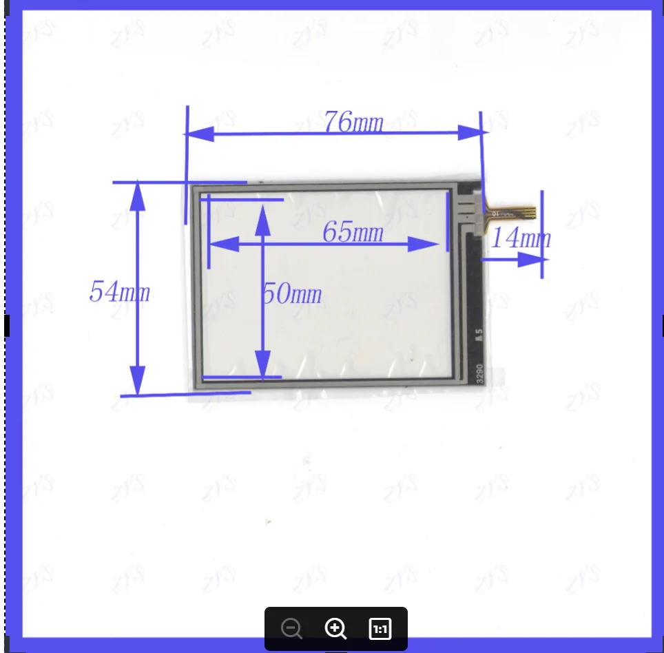 compatible RS6 3.5inch 4 lins Touch Screen For GPS CAR  sensor glass Industrial application this's compatible DH60