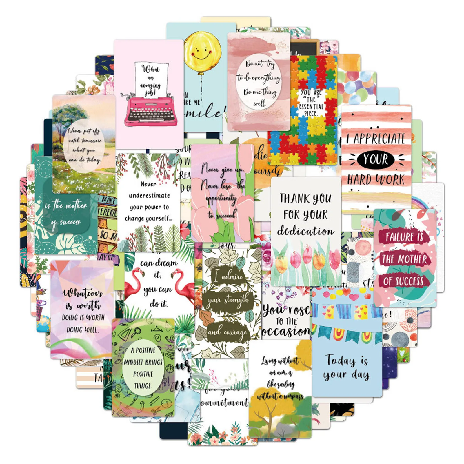 72pcs Inspirational Motivational Cards Meaningful Heartwarming Cards Suitable for Family Friends