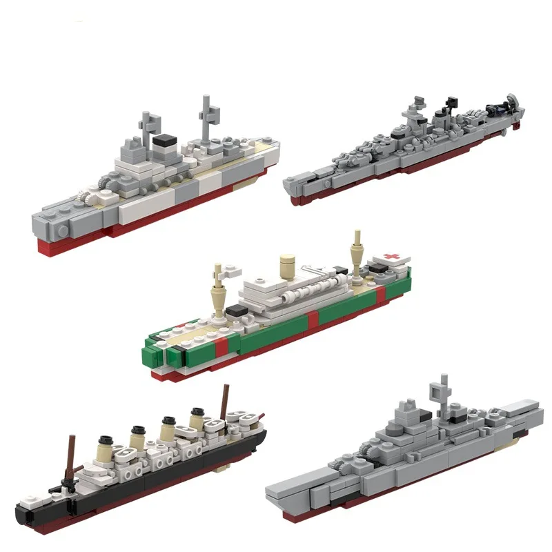 9 Type Warship Building Blocks Battleship Aircraft Carrier Military Missile Cruiser Ship Assemble Bricks Toy Gift Fo Adult