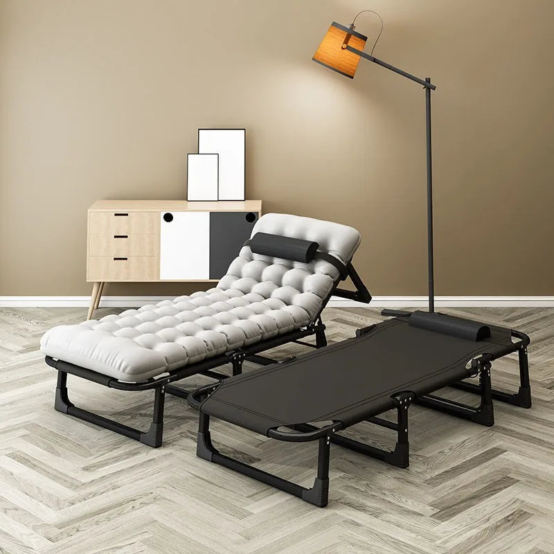 金属製屋外キャンプ用コット＆シェーズテントベッドラウンジチェア、ポータブル折りたたみ式ファブリック折りたたみoemモダン旅行用ベッドリクライニングチェア