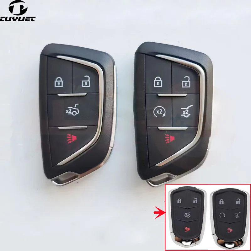 

Updating 4 5 Buttons Modified Key Shell for Cadillac 2020 XT5 CT6 SRX Smart Remote Key Blanks