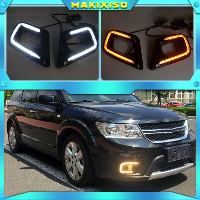 For FIAT Freemont for Dodge Journey 2014-2016 LED DRL Daytime Running Light Daylight Signal lamp car-Styling lights