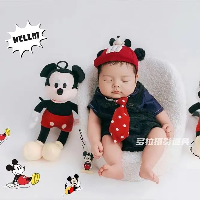 ❤️Newborn Photography Clothing Cute Hat+Shirt+Pants+Tie 4Pcs/Set Studio Baby Photo Props Accessories Costume Outfits Fotografia