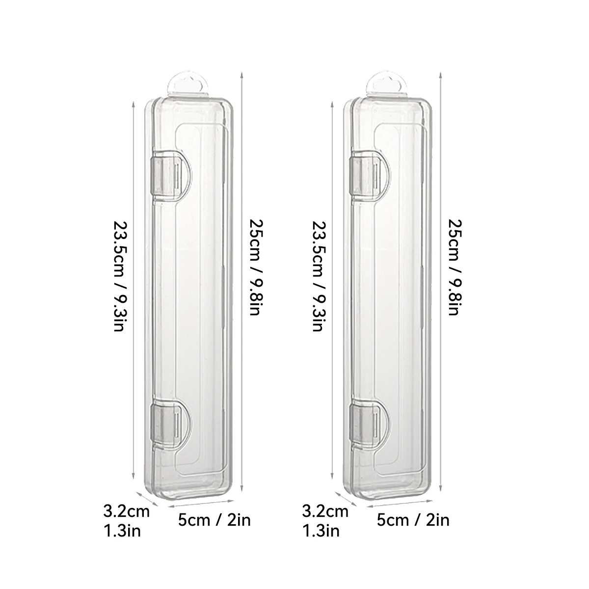 Schrijfwarenorganizer Transparante plastic potloodendoos Kantoor Draagbare opbergdoos voor penselen, schilderen, potloden, aquarelpen