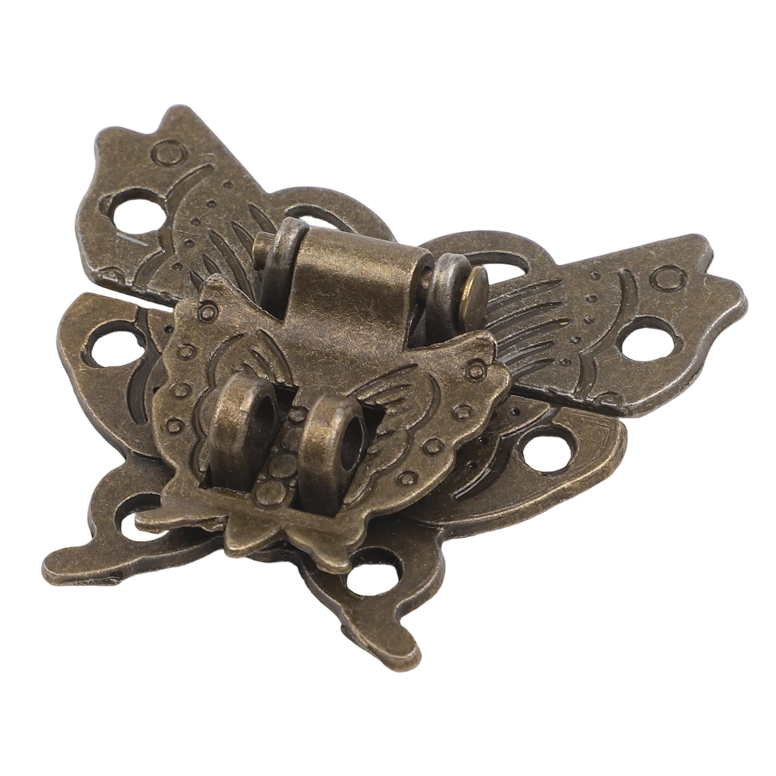 5.9*5.4cm Alloy Lock Buckle Antique Butterfly Padlock Decorative Box Lock Craftsmanship Detail Elegant Packaging Solution