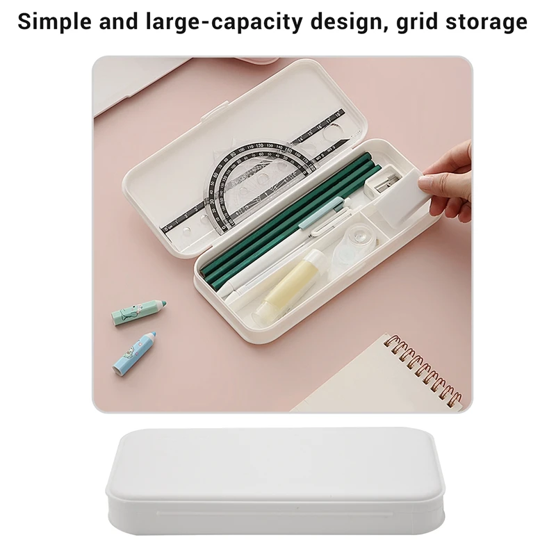 Big Capacity Simplicity Pencil Box Storage Box Marker Pen Pencil Case Compartment Storage Waterproof Pencil Case