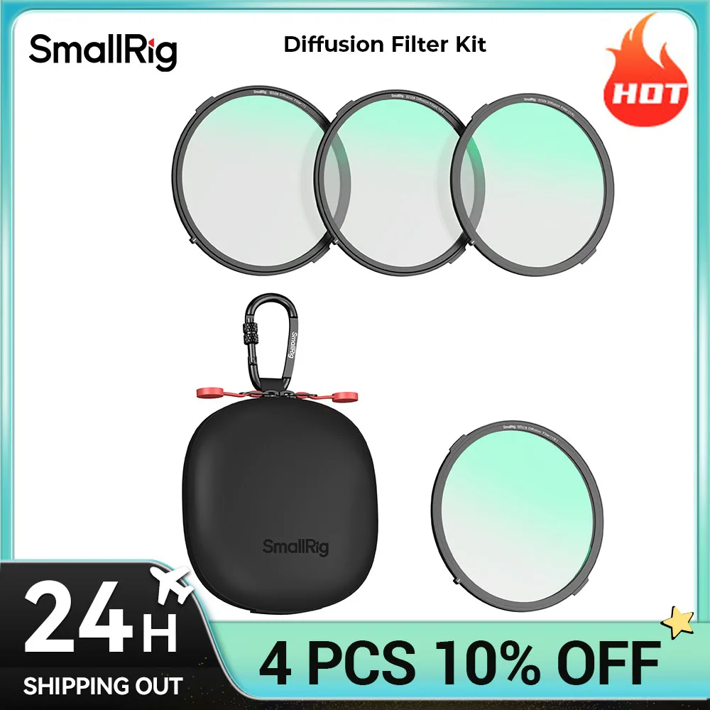 SmallRig Diffusion Filter Kit Black / White Diffusion Filter for Video and Photo Shooting Magnetic Attach 4650