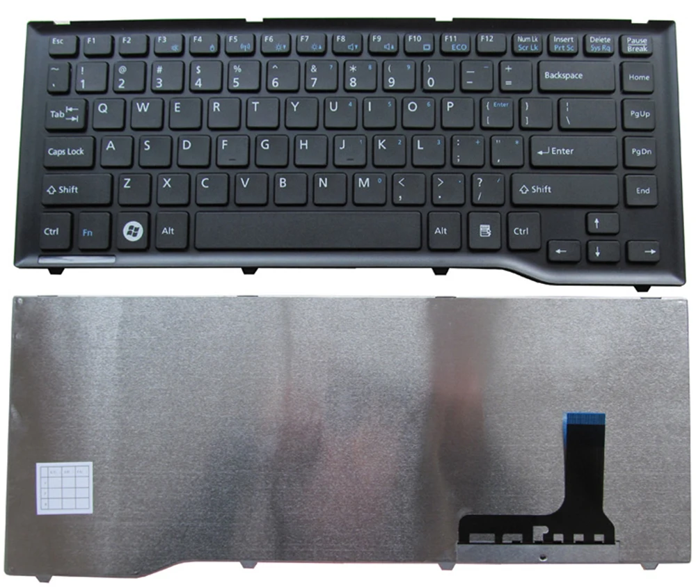 

New For Fujitsu Lifebook LH532 LH522 LH532A LH532B LH532C CP575204-01US Keyboard With Frame Black English