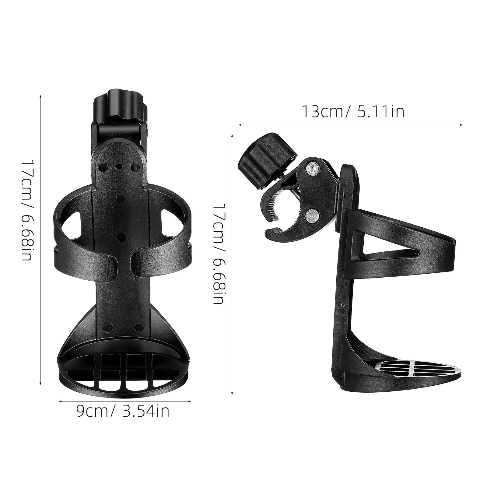 Multi-Function Cup and Bottle Holder for Stroller Wheelchair Walker Bicycle Scooter Handrail Trolley Universal Drink Holder