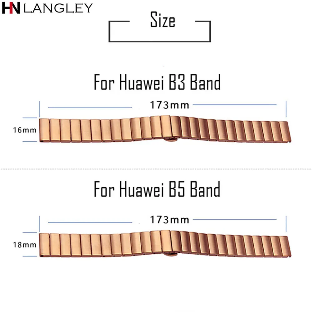 Stainless Steel Watch Band for Huawei Gt2 Strap Wristband for Samsung Galaxy Watch 3/4 Band 20mm 22mm Butterfly Buckle Metal