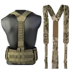 Tactical Harness Heavy Duty Waist Belt Y-type Duty Belt Harness Shoulder Combat Sling Strap Hunting Accessories
