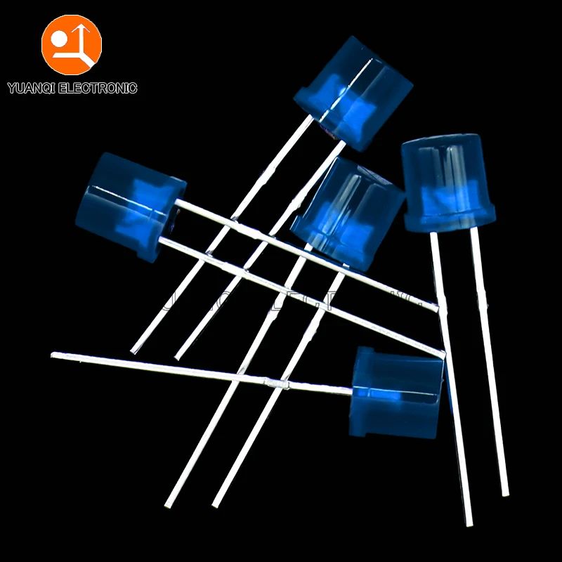 100pcs 5MM Flat Top White Red Yellow Blue Green Assorted Kit Lamp Diode LED Ultra Bright Bulbs Emitting Diodes F5 Light