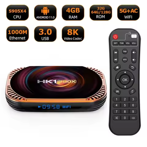 Receiver X4 Amlogic S905X4 Smart TV Box Android 11 4GB 128G 32GB 64GB Dual Wifi BT AV1 Media Player TVBOX 4K 1000M Set Top Box