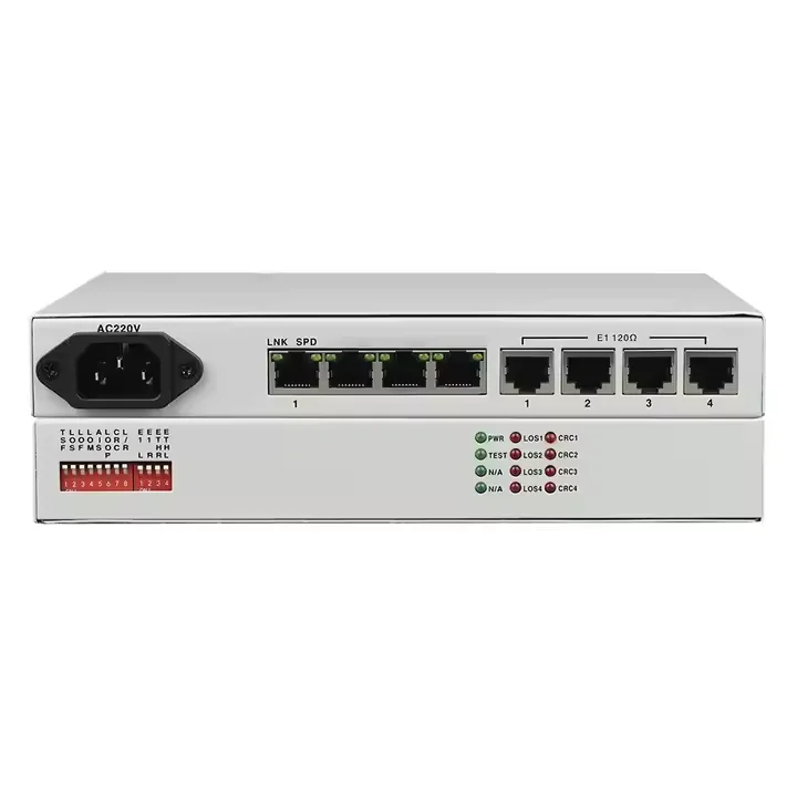 Fabricante 4 e1 a Ethernet LAN Convertidor 4 Ethernet sobre 4E1 Ethernet a 4E1Convertidor